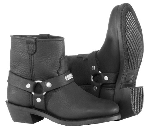 NEW RIVER ROAD WOMENS LO CUT RANGER HARNESS LEATHER BOOTS, BLACK, US-6.5 Shoes River Road KW-2001-143