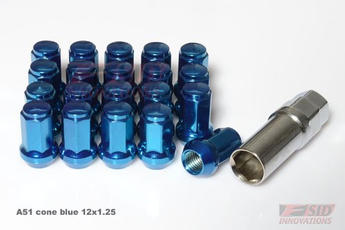Wheel Studs FSID INNOVATION AMZ-7 HEPTAGON-BLUE-12x1.25 CONE