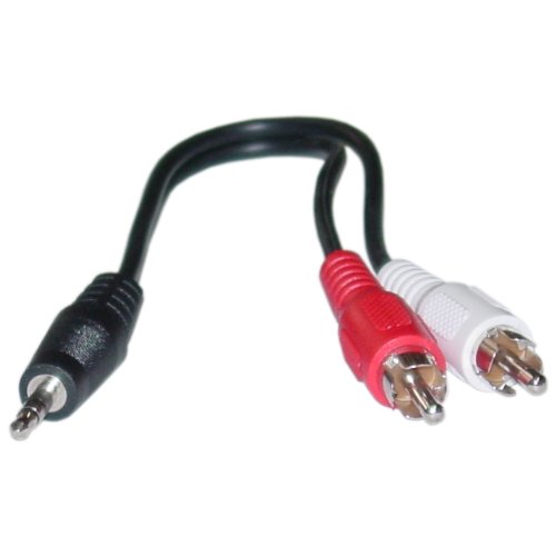 GadKo 3.5mm Stereo to Dual RCA Audio Adapter Cable, 3.5mm Male to Dual RCA Male (Red/White), 6 inch Speedometer Cables GadKo X3OS0-O006O