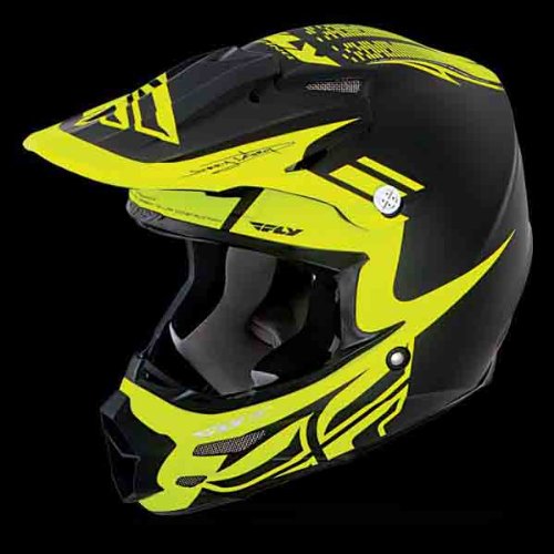 Fly Racing F2 Carbon Dubstep Helmet , Distinct Name: Matte Black/Hi-Vis, Gender: Mens/Unisex, Helmet Category: Offroad, Helmet Type: Offroad Helmets, Primary Color: Black, Size: XL 73-4071X Helmets Fly Racing 73-4071X