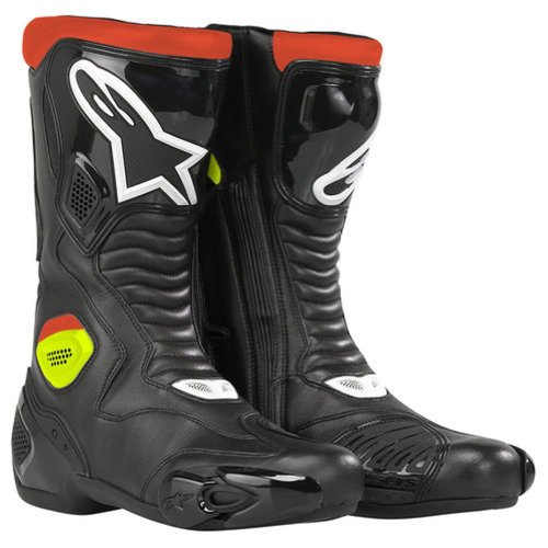 2013 Alpinestars S-MX 5 Waterproof Motorcycle Boots - BlackRedYellow - 43 Boots Alpinestars 3402-0361