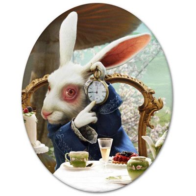 Alice in Wonderland White Rabbit Vynil Car Sticker Decal - Select Size Bumper Stickers Sticky Pig c-alice5 5