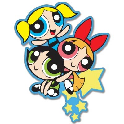 Bumper Stickers, Decals & Magnets Sticky Pig c-powerpuff4 2.5