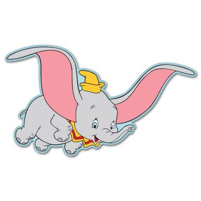 Dumbo the Flying elephant dumbo Vynil Car Sticker Decal - Select Size Bumper Stickers, Decals & Magnets Sticky Pig c-dumbo1 10