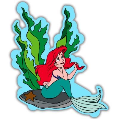 Little Mermaid Ariel Disney Princess Vynil Car Sticker Decal - Select Size Bumper Stickers, Decals & Magnets Sticky Pig c-littlemerm2 12