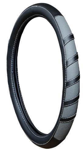 Allison 95-0174 Black/Gray Sport Perforated Steering Wheel Cover Steering Accessories Allison 95-0174