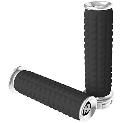 RSD Traction Grips - Chrome, Color: Chrome 0063-2068-CH Grips RSD 0063-2068-CH