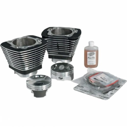 Revolution Performance Monster Big Bore Kit (90 Flat Top) Bore 3.875 10.5:1 Compression Black/Highlighted Fins 201-411W Pistons Revolution Performance 201-411W