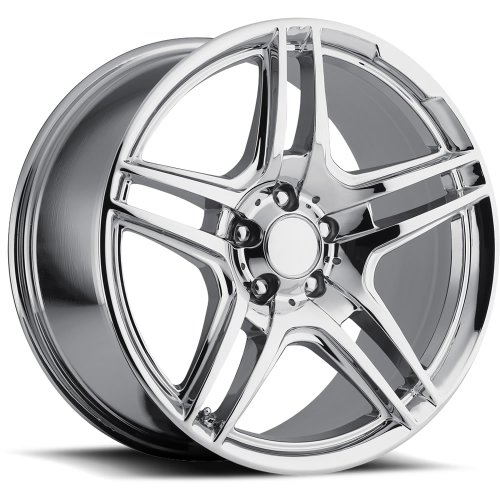 Strada Replicas 136 18 Chrome Wheel / Rim 5x112 with a 42mm Offset and a 66.56 Hub Bore. Partnumber 136C-884442 Car Strada Replicas 136C-884442