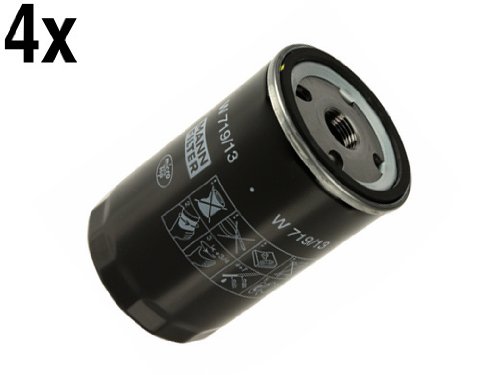 Mercedes 6cyl (85-93 ) engine Oil Filter (x4) MANN Oil Filters Mann Filter MBZ_1021840501914363 x4