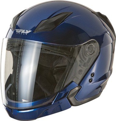 Fly Racing Tourist Solid Helmet , Gender: Mens/Unisex, Helmet Type: Open-face Helmets, Helmet Category: Street, Size: Sm, Distinct Name: Blue, Primary Color: Blue F73-8103-2 Helmets Fly Racing F73-8103~2