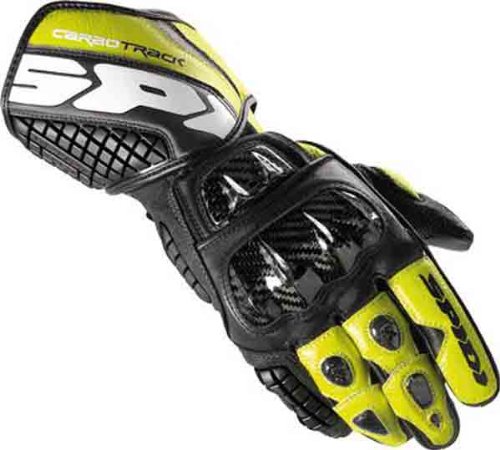 Spidi Sport S.R.L. Carbo Track Gloves , Gender: Mens/Unisex, Primary Color: Black, Size: Sm, Apparel Material: Leather, Distinct Name: Black/Green A134-494-S Gloves Spidi A134-494-S