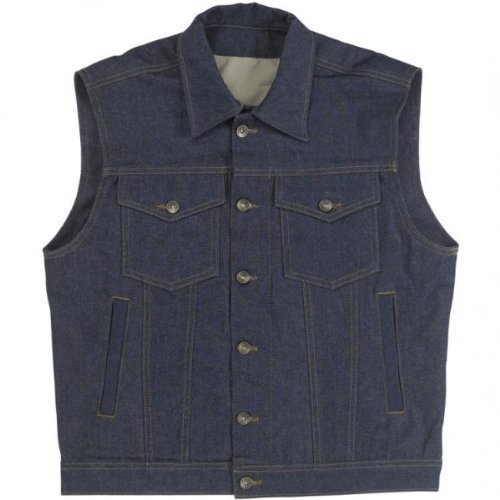 Biltwell Inc. Prime Cut Vest with Collar , Gender: Mens/Unisex, Primary Color: Blue, Size: Lg, Distinct Name: Indigo DV-IND-CV-LRG Jackets & Vests Biltwell Inc. DV-IND-CV-LRG