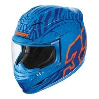 Icon Airmada Helmet - Bostrom Signature (MEDIUM) (BLUE/ORANGE) Helmets ICON 01016668