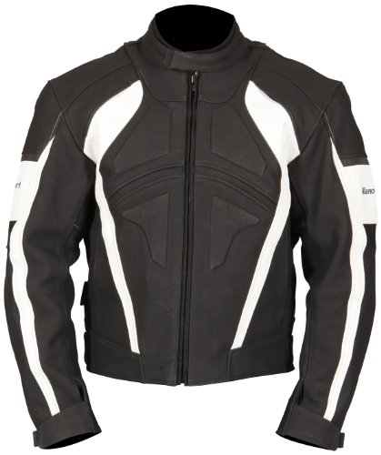 Milano Sport Estoril Motorcycle Leather Jacket (Black, Size 50) Jackets & Vests Milano Sport MJEST028250