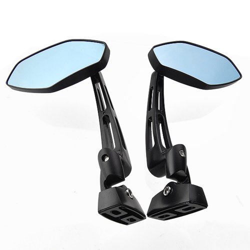 2 x Universal Sporty Look Easy Adjustment Rear View Side Mirrors Fits Most Motorcycle Street Bike Cruiser Chopper New Mirrors Amazinea M02-086-AZA-1
