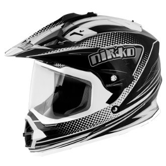 Nikko MotoRacing N718 Black Silver Sport Helmet - Extra Small Helmets Nikko MotoRacing NMR-718-01-DSP-SIL-XS