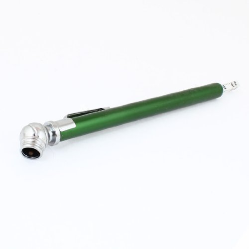 Car Automobile Tire Air Pressure Checker Gauge Pen Silver Tone Green 10-50 PSI Tire Gauges Amico Amico