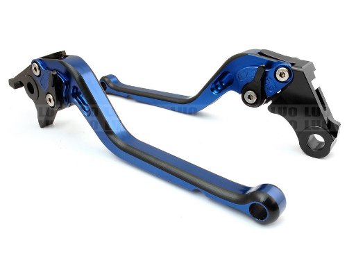 Pair Blue Motorcycle Racing CNC Billet Long Colorful Handle Brake Clutch Levers For Suzuki GSR600/ABS 2006 2007 2008 2009 2010 2011 (S-248/F-14) Clutch LUO LUOO-C-L-L-059-blue