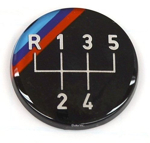 BMW Genuine Shift Knob Emblem 5 speed shifter insignia with M stripe for 325i 635CSI M6 325i 325xi M3 633CSI 318i 325e 325ix 735i 528e 325e 733i 535i 533i 320i Knobs BMW BMW1220954