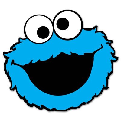 Cookie Monster Sesame Street vynil car sticker 5 x 4 Bumper Stickers, Decals & Magnets Sticky Pig c-cookiem1 5