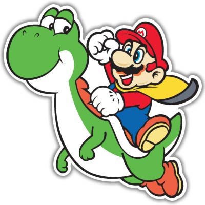 Super Mario Yoshi Nintendo car vynil car sticker 4 x 5 Bumper Stickers, Decals & Magnets Sticky Pig r60 5