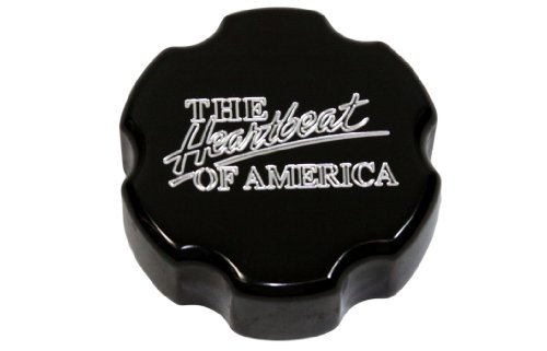 Billet Custom (GMBC-127-HEART-BLK) Black 'Heartbeat' Master Cylinder Cap for Chevrolet Camaro Caps Billet Custom GMBC-127-HEART-BLK