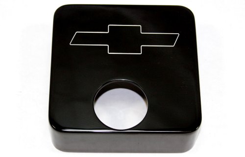 Billet Custom (GMBC-128-EMB-BLK) Black Master Cylinder Cover with Bowtie Logo for Chevrolet Camaro Caps Billet Custom GMBC-128-EMB-BLK