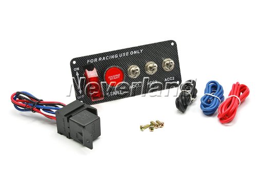 Neverland Racing Car 12V Ignition Switch Panel Engine Start Push Button LED Toggle Kit Engine Computers Neverland-motor(Automotive & Powersports) A08-7