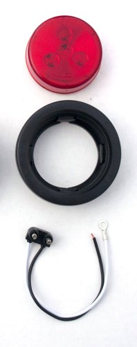 SUPER LIGHT - RED OR AMBER 2 1/2 Round Grommet-Mount Clearance / Marker Light Kit WITH Grommet & Power Plug. For Trucks, Trailers & RV's Lighting SUPER LIGHT LT22504RK