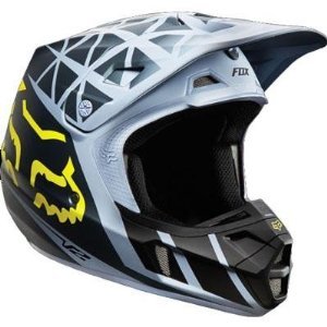 Fox Racing Given Men's V2 MotoX Motorcycle Helmet - Grey/Yellow / X-Large Helmets Fox Racing 08479-086-XL