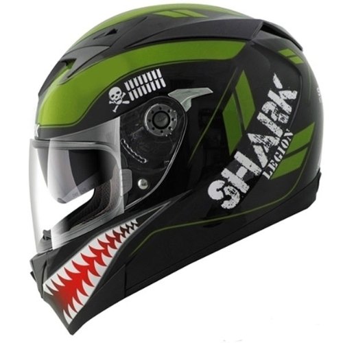 Shark S700 Legion Matte Black/Green/Red Full Face Helmet - X-Small Helmets Shark HE0227DKGRXS