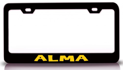 ALMA, CANADA Cities of The World Steel Metal License Plate Frame Bl # 29 Frames Tag Xpress fexc00001646264