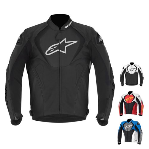 Alpinestars Jaws Leather Jacket 52 White Racing Suits Alpinestars AlpinestarsJawsLeatherJacket-52-White