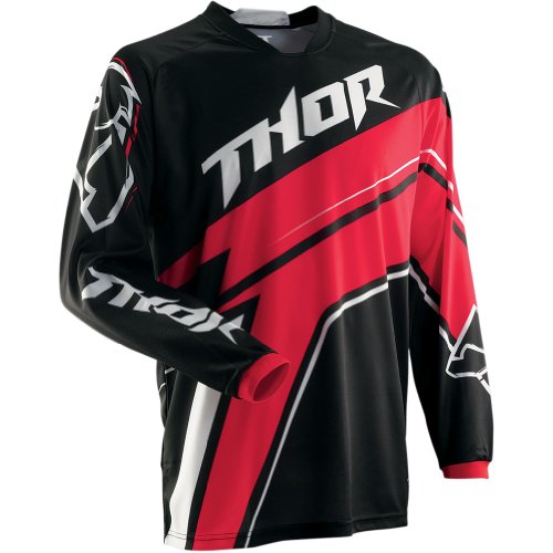 Thor Phase Stripe Jersey , Gender: Mens/Unisex, Primary Color: Red, Size: XL, Distinct Name: Red 2910-2898 Jerseys Thor 2910-2898