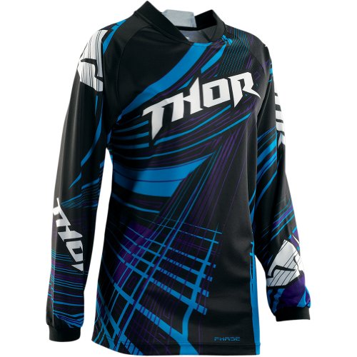 Thor MX Phase Flora Women's MotoX Motorcycle Jerseys - Black / X-Large Jerseys Thor 2911-0096-PU