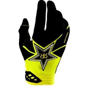 Rockstar Energy Drink Officially Licensed Fox Dirtpaw Youth Boys Motocross/Off-Road/Dirt Bike Motorcycle Gloves - Black/Yellow / Medium Gloves Fox Racing 07103-019-M