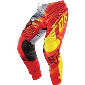 Fox Racing 180 Radeon Airline Men's Motocross/Off-Road/Dirt Bike Motorcycle Pants - Red/Yellow / Size 36 Protective Pants Fox Racing 06425-080-36
