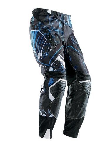 Thor Flux Block Pants , Gender: Mens/Unisex, Primary Color: Black, Size: 36, Distinct Name: Blue/Black 2901-4383 Pants & Chaps Thor 2901-4383
