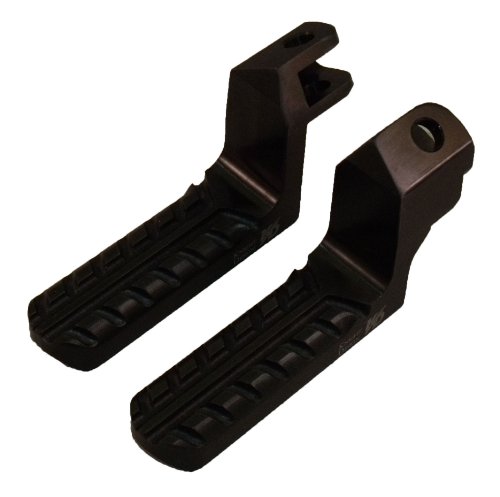Knight Design 2 inch Lowered Front Foot Pegs for Buell XB9R,XB12R Models, Sidetrax tread, black anodized Foot Pegs Knight Design 101014-1110