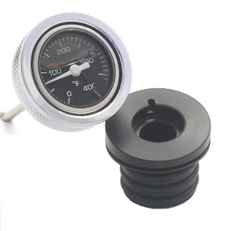 Oil Temperature Gauges JES Custom Accents Touring 99-06 Blk Face Oil F