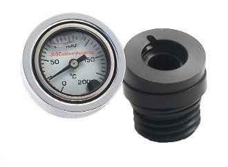 Oil Temperature Gauges JES Custom Accents Touring 07-P Wht Face Oil C