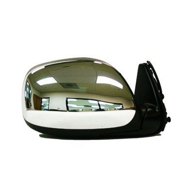PASSENGER SIDE DOOR MIRROR Toyota Tundra POWER WITHOUT HEATED GLASS; CHROME CAPPED REGULAR AND ACCESS CAB; SR5 MODELS Mirrors Headlights Depot DS-3-TO1321191