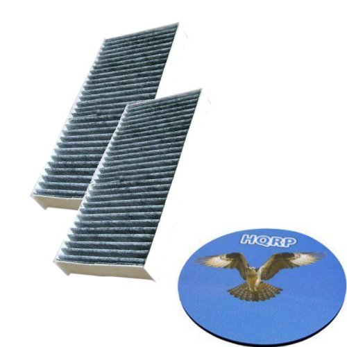 HQRP Set of Two Cabin Air Filters for Nissan Armada 2004 / 2005 / 2006 / 2007 / 2008 / 2009 / 2010 / 2011 / 2012 Activated Charcoal Microfilter plus HQRP Coaster Filters HQRP 88777410808132