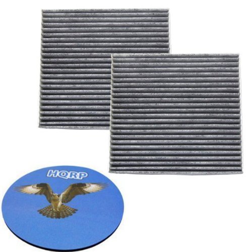 HQRP Set of Two Cabin Air Filters for Lexus RX400h Hybrid 2006 / 2007 / 2008 / 2009 Activated Charcoal Microfilter plus HQRP Coaster Filters HQRP 88777410808135