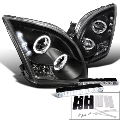 Ford Fusion Black Halo Projector Headlight+6-Led Fog Lights Drl Kit Headlight Bulbs Spec-D Tuning L15-LHPFUS06JMTM