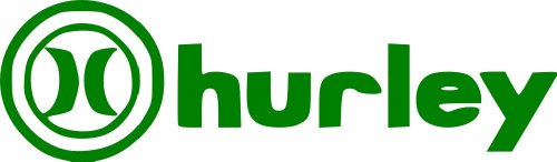 JP Vinyl Design - Hurley Logo and Word -Vinyl Decal - 14 - Green Decals JP Vinyl Design AR94-GRN-14