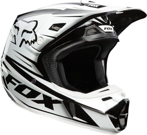 2014 Fox V2 Race Motocross Helmets - Black - Large Helmets Fox Racing 07108-001-L