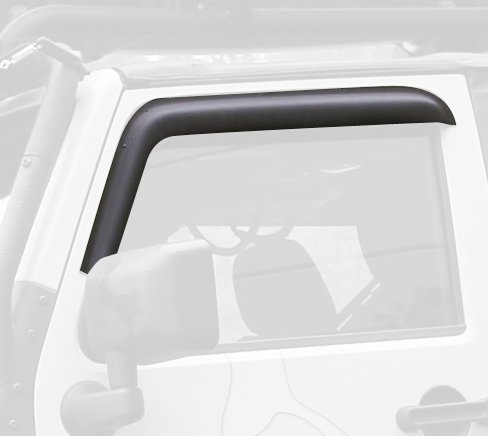 Rugged Ridge 11349.11 Matte Black Window Visor for Jeep Wrangler 2-Door Windows Rugged Ridge 11349.11