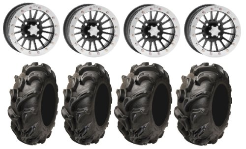 ITP SD Dual Beadlock 14 Wheels 28 Mega Mayhem Tires Arctic Cat Wild Cat Tires KJ Motorsports ITSDDBB14x7+28MGM6